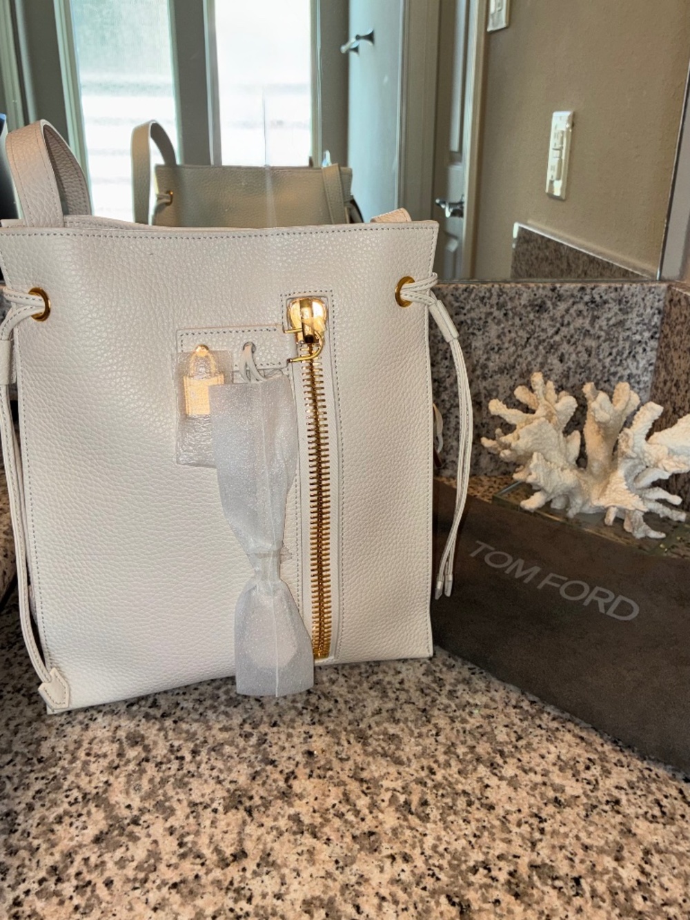 Tom Ford Padlock Pebbled Calfskin Bag